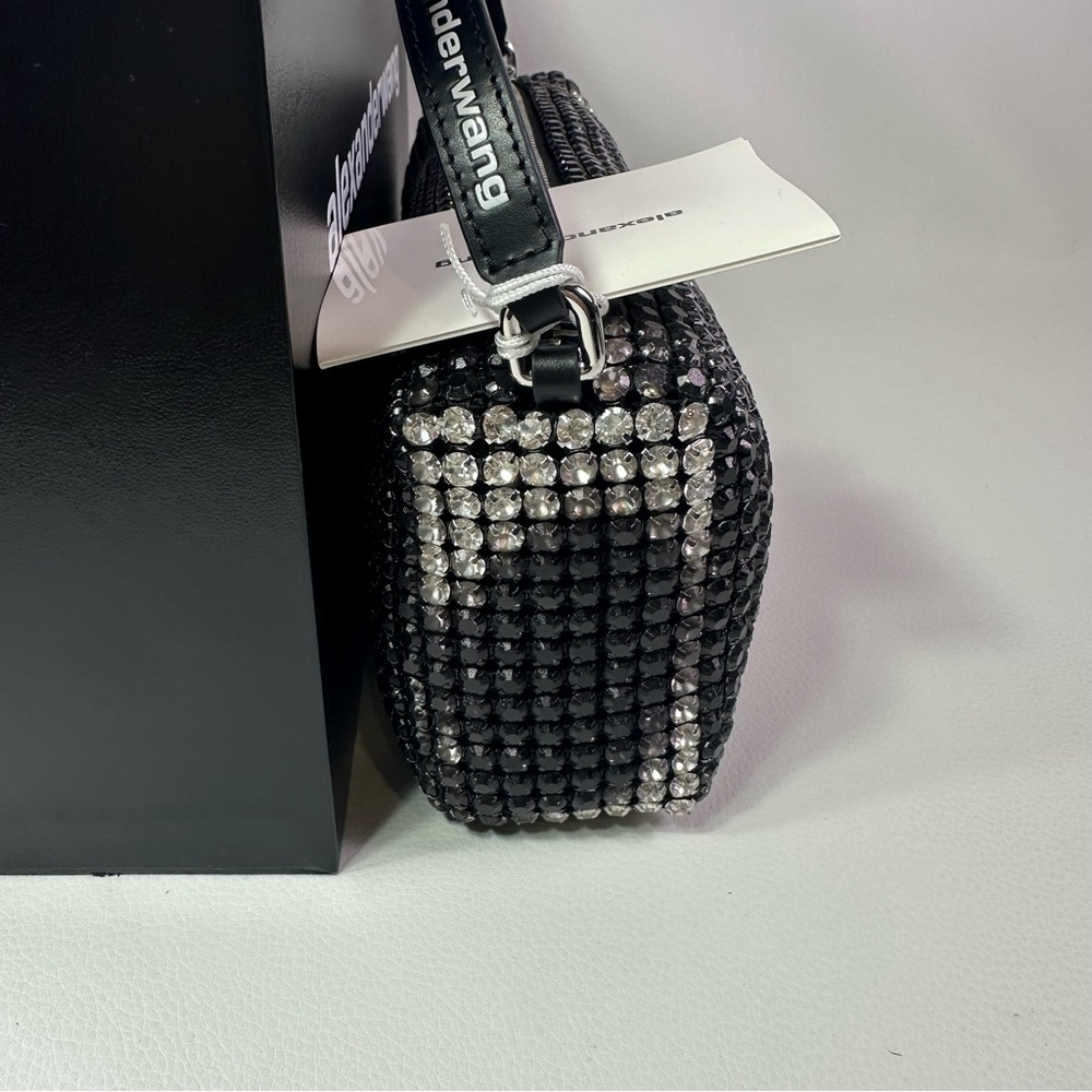 NEW Alexander Wang Heiress Flex Bag in Black Aged Crystal - Picture 6 of 12